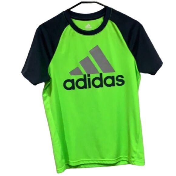 Adidas green/black tee shirt, L - Picture 3 of 6